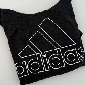 Adidas Boys Black Hooded Long Sleeve Athletic T-Shirt‎ Size L 14 16 Climalite